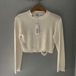 525 America Cream Cropped Sweatshirt